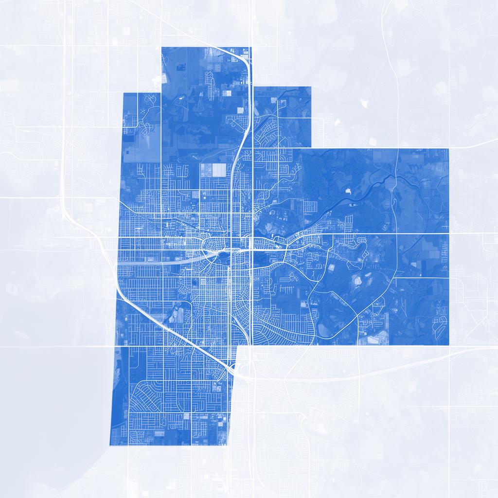 Service area map for Expert Power Washing