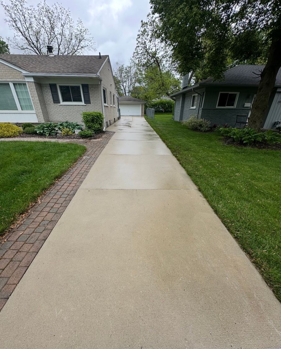 After Driveway & Concrete